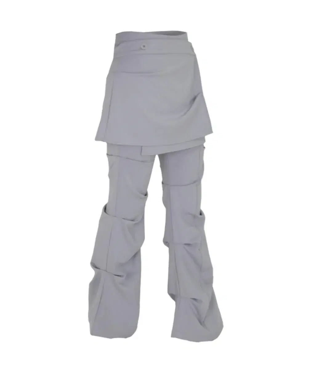 OJOS 오호스 Wrap Over Tuck Pants - Gray